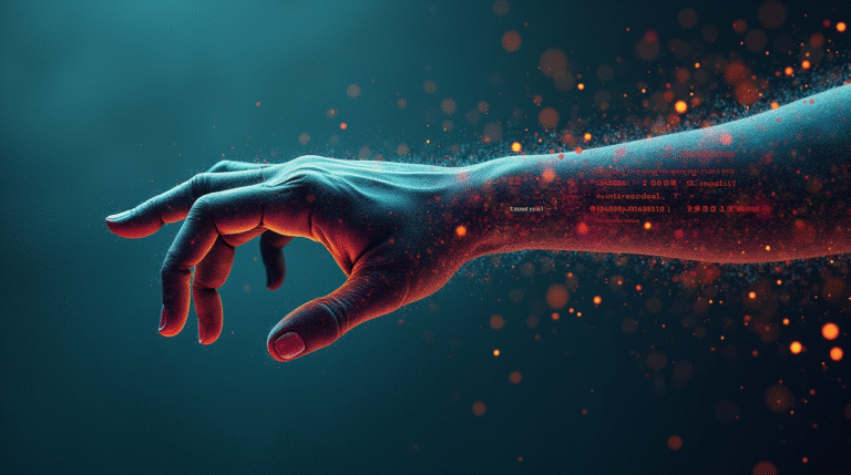 A hand reaching out