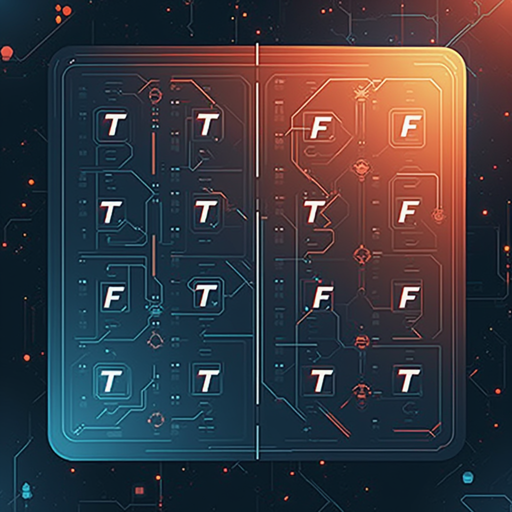 AI generated image of a truth table