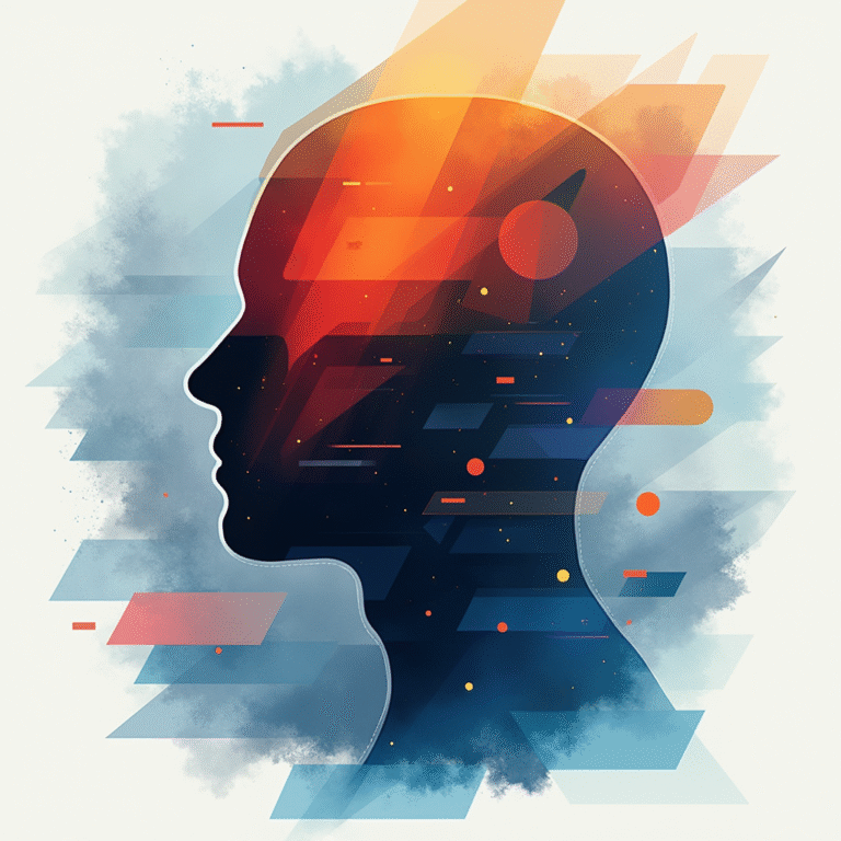 An AI image of a side profile of someones shadow
